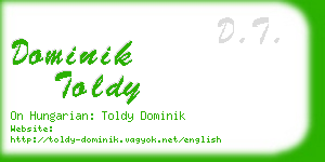 dominik toldy business card